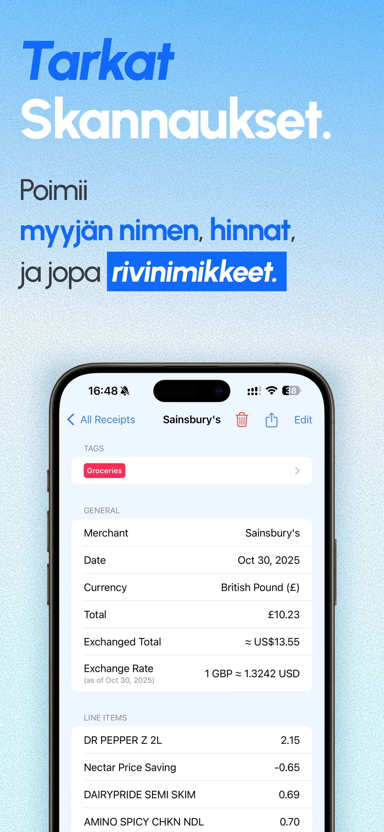 ReceiptGenie app screenshot 2