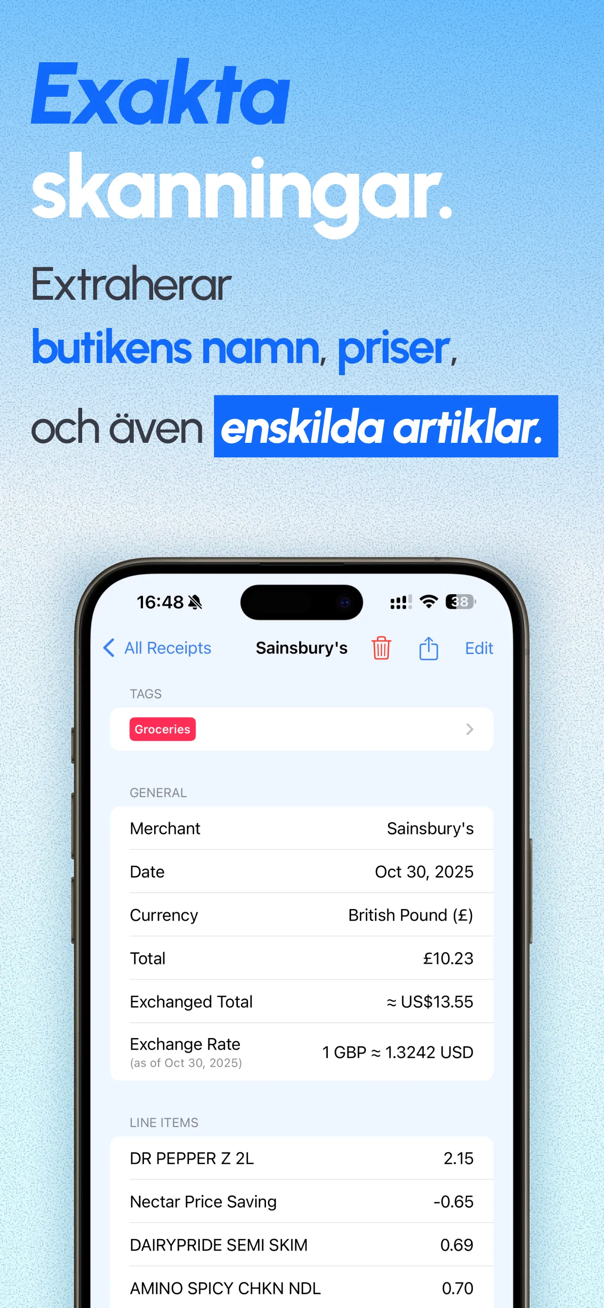 ReceiptGenie app screenshot 2
