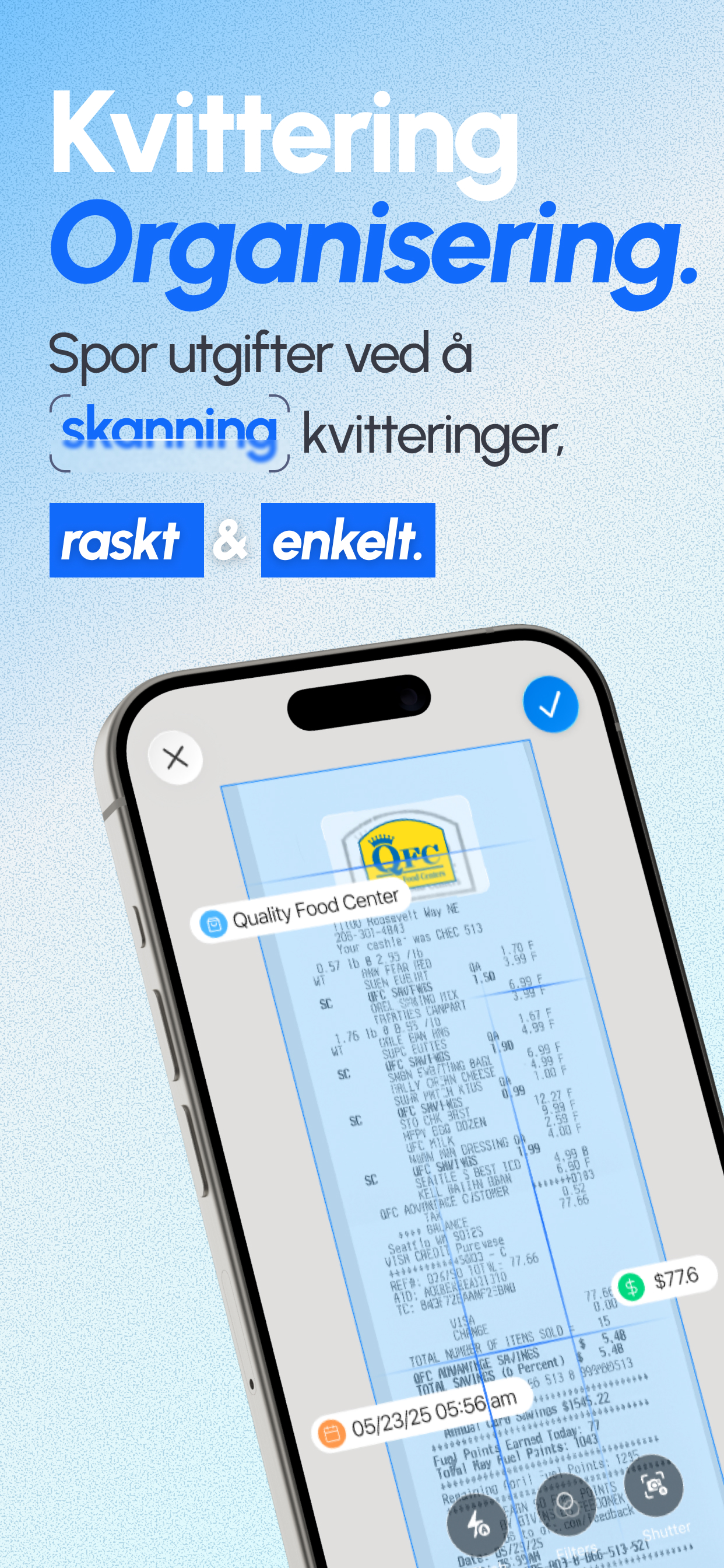 Kvitteringshåndterings-app