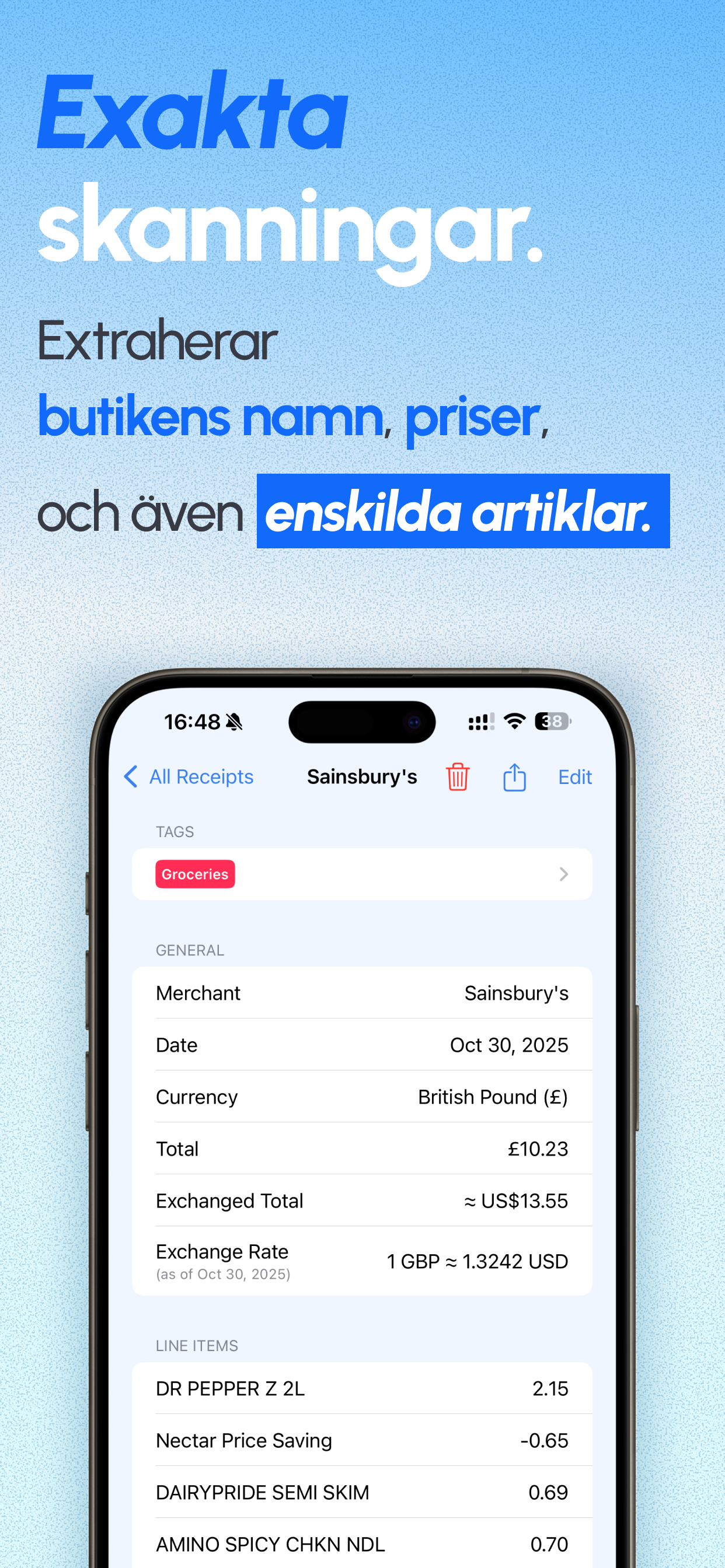 ReceiptGenie app screenshot 2